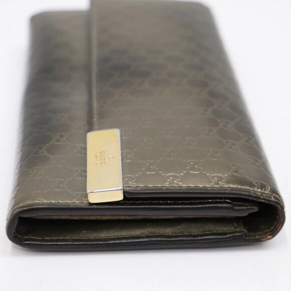 Gucci Metallic Grey Microguccissima Patent Leather Continental Wallet - Picture 5 of 16